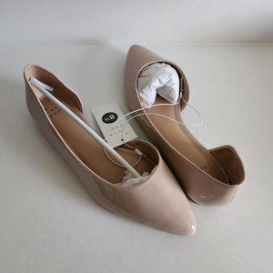 A New Day Nude Patent Flats NWT